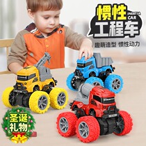 Four-wheel drive off-road vehicle Childrens boy engineering car toy car inertial stunt stunts resistant to fall 2-3 year old baby car