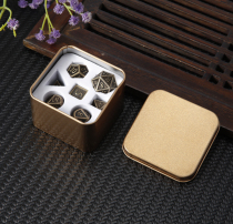 Metal multi-faceted dice COC board game running group TRPG Cesulu color dragon and Dragon DND taste sieve