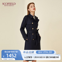 scofield winewear woman mid-autumn lady Inron wind high-end wool windcoat jacket female brief