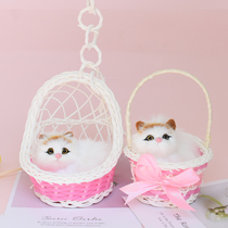 Will be called simulation kitten plush toy simulation dog simulation rabbit basket kitten simulation animal model doll