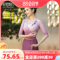 After Fivan Dance Chinese Classical Dance Dress Embroidery Horn Sleeve Costume Costume Women Famous Dance Costume