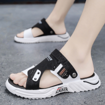 Beach sandals mens summer teenagers anti-slip outdoor sports slippers mens trends driving wear and casual cool tug