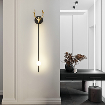 2021 new Nordic light luxury deer antler minimalist living room bedroom study corridor TV background wall light