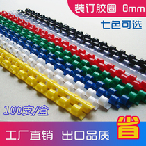 Plastic binding rubber ring 8mm 5 16” 21 ring hole Comb rubber ring Binding ring ring round black and white color