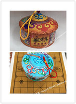 Mongolian Chess Inner Mongolia Crafts Features Handmade Leather Carving Chess Inner Mongolia Specialty Yurt Chess Gift