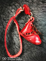 Key chain small riding boots car key chain mobile phone chain Mongolian pendant girl bag hanging jewelry pure cowhide 5 pieces
