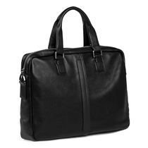 Hand bag mens business leather casual hand-held mens bag large capacity computer bag front layer cowhide leather briefcase