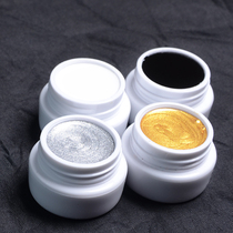 Net red new metal color painted rubber mealshop special hand painted gold and silver black white cover armored oil glue painting flower glue