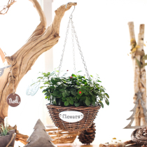 Hanging basket hanging hanging woven rattan hanging pendant hanging flower basket pot straw hand basket flower pot