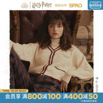 SPAO Harry Potter series 2021 autumn new womens twisted short sweater SPCKB49D11