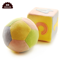 SHILOH dice ball ball baby hand grab Bell baby cognitive digital plush fabric Geometric Toy