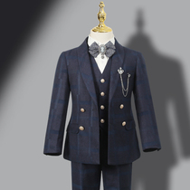 Boy suit suit Children flower girl dress Small suit Model child catwalk dress Formal piano performance suit