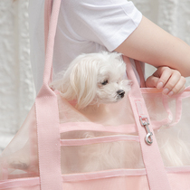 Pella cat out carrying bag Transparent tote bag Shoulder out small body dog bag Portable pet supplies Cat bag