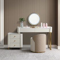 Light extravagant minimalist net red dresser small family type bedroom with LED light mirror rock plate telescopic make-up table containing cabinet