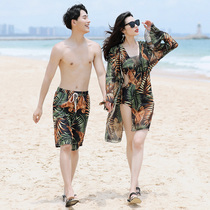 2021 new couple swimwear Seaside swimsuit men summer water park set ins Wind Sun thin swimsuit