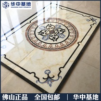 Foshan new living room parquet floor tiles Restaurant puzzle tiles Entrance entrance floor tiles European parquet throwing crystal tiles