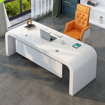 Baking Varnish Boss Table Minimalist Modern Grand Bandae Women President Table Manager Table White Desk Medical Beauty Counseling Table