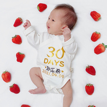  Fuguer full moon photo baby clothes summer clothes newborn girl baby princess spring and autumn boy one-piece summer thin section