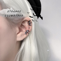 Strange Godmother S BAT EAR CLIP WITHOUT EARLYHOLE WOMAN COOL DARK BLACK PERSONALITY HANDSOME EARRINGS MALE EARPIECE CLIP RETRO