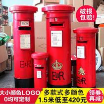 British Post Post Box Extra Large Model Mailbox Mailbox Photography Props Bar Cafe Retro Decoration Ornaments