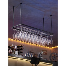 Modern light luxury quality creative hanging upside down red wine rack household iron goblet decoration rack