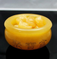 Natural Topaz Yuanbao furnishings Zhaocai ornaments home living room wine cabinet partition decorations gift cornucopia pendulum