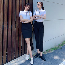 Professional suit Female summer college student formal interview tooling beauty salon front desk hotel overalls stewardess uniform