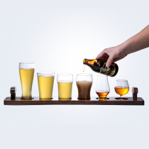 Small craft beer cup Tavern small capacity tasting cup Creative T-type portable wooden wine rack tasting cup holder