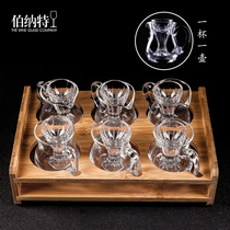Household glass small white wine cup Spirits cup Bullet cup cup holder set Fat identity wine vessel Split jug Male cup