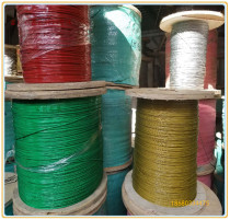 304 316L galvanized stainless steel encapsulated wire rope strands soft rope 0 5 0 8 1 2 3 4mm bag