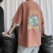 Summer new mens short-sleeved t-shirt Hong Kong fashion brand loose and wild ins casual handsome round-neck half-sleeve t-shirt
