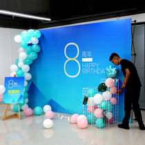 Pull-screen display Advertising display Sign-in wall Folding stage background wall Inkjet poster cloth Signature wall shelf