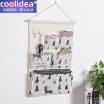 Student dormitory artifact storage bag hanging bag wall hanging type top bed hanging pocket rear hanging door rear hanging storage bag pocket
