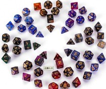New starry sky 7-grain two-color multi-sided dice 7-piece set] DND game color TRPG Cthulhu running group sieve