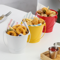 Bar snack bucket ktv gourmet snack bucket Western restaurant Fries bucket Fried chicken bucket Mini ice bucket tableware seafood bucket