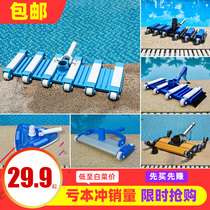 Swimming pool cleaning and maintenance tool dirt suction device 14 inch with side brush blue and white dirt suction head dirt suction machine equipment