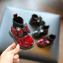 Female baby princess shoes autumn and winter small leather shoes childrens short boots little girls two years old one 3 baby boots female treasure shoes 2