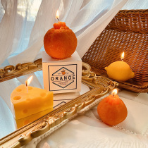 Korean version of ins Wind scented candles indoor soothe nerves to help sleep bean wax cute fruit home ornaments with hand gifts
