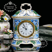 UK wedgwood Minton 1995 Classic Blue Flower Beautiful Bone China Ceramic collection Table clock clock