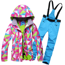 Winter ski suit suit female outdoor single double board Waterproof warm ski pants mountaineering suit large size cold proof