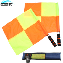  Football referee Game patrol flag Assistant referee flag Side cutting flag Signal command Flag Side cutting flag Hand flag