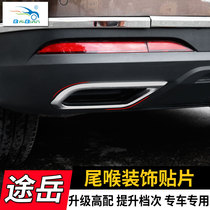 19-21 models are suitable for Tu Yue tail throat exhaust pipe paste low configuration to high configuration tail throat patch body light strip modification