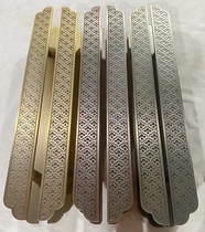 Chinese imitation antique large door handle ancient bronze black double open glass door wood door handle long strip Xiang Cloud engraving armrest