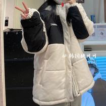 Korea peach and cocoa Korea direct mail nerdy fleece thickened cotton jacket coat warm cotton special price