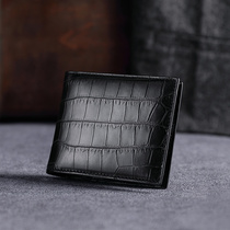  2020 new imported nile crocodile belly wallet crocodile leather short wallet mens leather business wallet horizontal tide