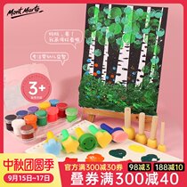 Childrens early education tool sponge painting brush seal DIY hand painting brush paint roller sponge painting brush