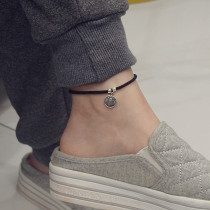 2021 new fashion sterling silver year of Life lucky evil transfer student couple red rope anklet female antique bracelet male