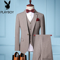Playboy suit suit suit mens coat slim top casual suit dress groom groom wedding dress
