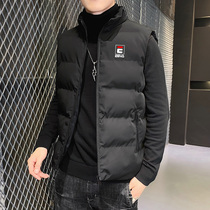 Mens super down vest autumn and winter fashion Korean version of the trend of the new casual boys sleeveless warm cold vest