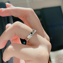 Honeycomb ring 18K rose gold female inlaid South African real diamond stack belt couple honeycomb AU750 gold pair ring